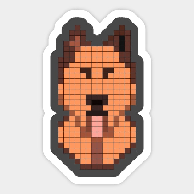 Dogmeat - 8bit design Sticker by Radart